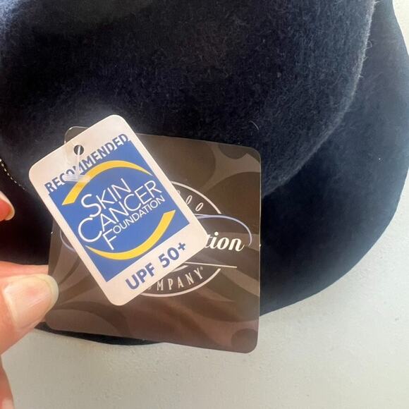 Wallaroo Hat Company Sun Hat Women's Felt Wool UPF 50+ Sun Protection Navy NWT - Picture 6 of 11